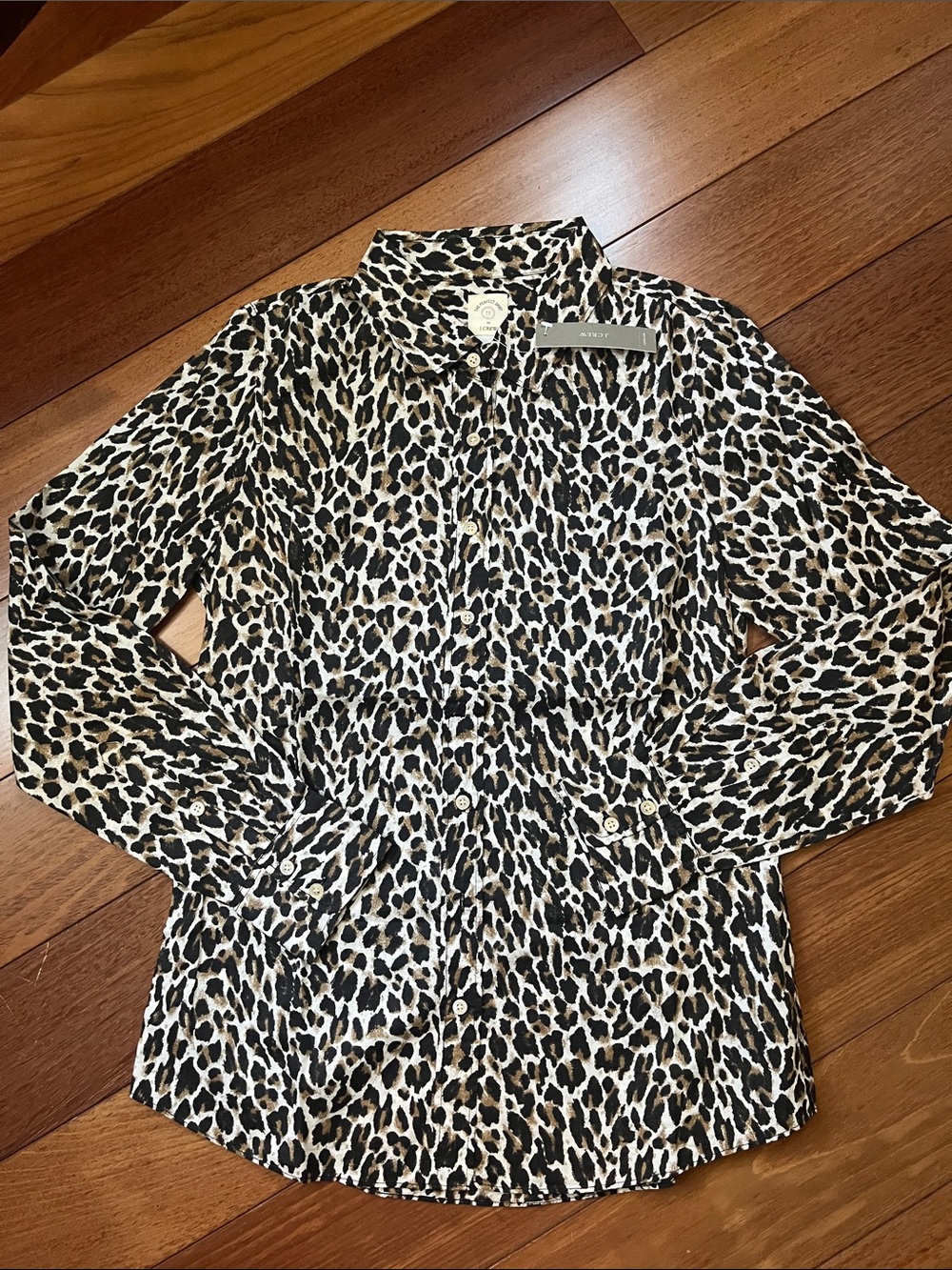 NWT J. Crew Perfect Shirt Leopard Print